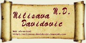 Milisava Davidović vizit kartica